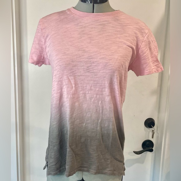 ATM Anthony Thomas Melillo Ombre Short Sleeve Tee, pink/gray, S/P, never worn - Picture 2 of 11